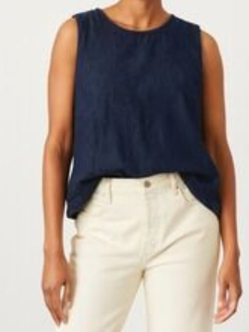 Equipment Femme Denim Back Bunn Sleeveless Top m